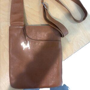 Radley London dark tan casual leather crossbody bag with gold hardwara